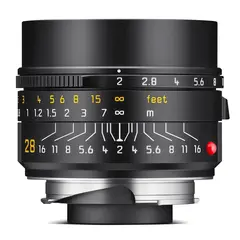 Leica Summicron-M 28 f/2 ASPH. Svart anodisert finish