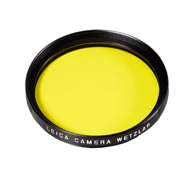 Leica Filter Yellow E49 svart Sort/Hvit filter 49mm Gul 