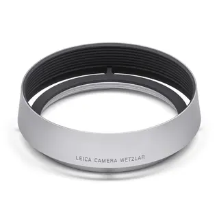 Leica Lens Hood Round Aluminium For Q3. Silver anodized finish